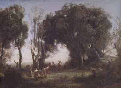 Jean Baptiste Camille  Corot Une matinee (mk11) France oil painting art